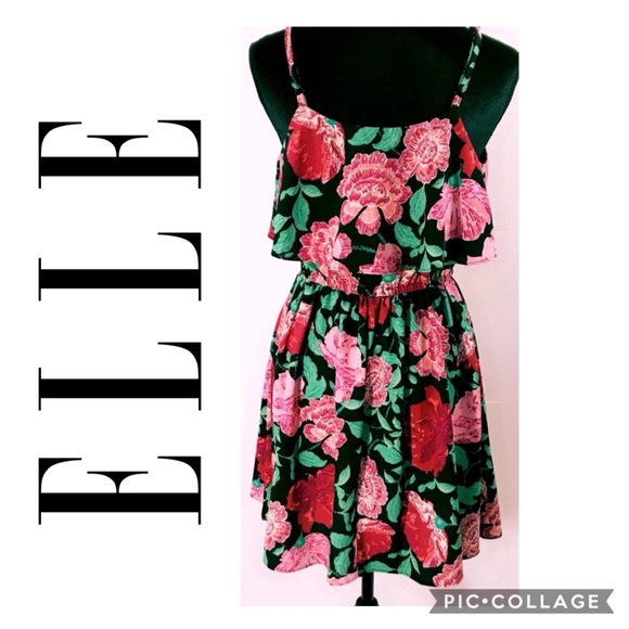 NWT: ELLE’s popover Floral Dress - Picture 1 of 5
